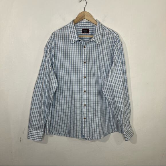 UnTuckIt Wrinkle Free Roodeberg Wrinkle Free Blue White Button Down Size XXXL - Picture 1 of 16
